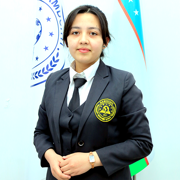 Fattoyeva Shahina Farruxovna  201-guruh o‘quvchisi “Rektor stipendiyasi” sovrindori