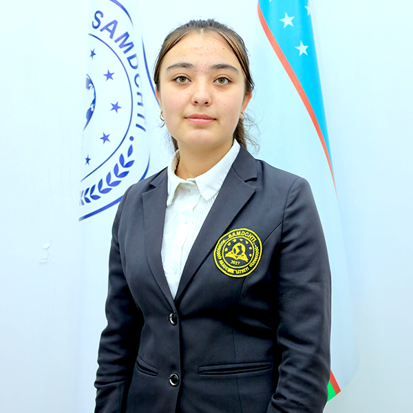 Maxmudova Durdona Ulugbek qizi 201-guruh o‘quvchisi “Rektor stipendiyasi” sovrindori