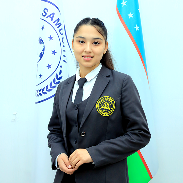 Najmiddinova Munisa Qamariddinovna 201-guruh o‘quvchisi “Rektor stipendiyasi” sovrindori