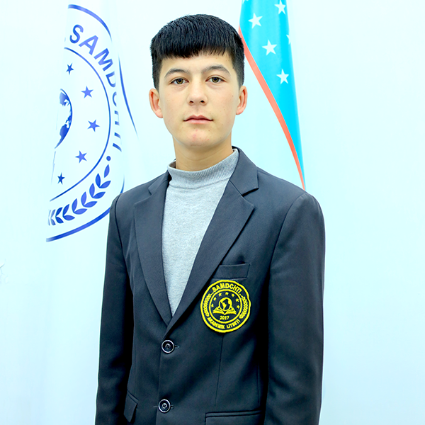 Raxmonberdiyev Demir Shuhrat o‘g‘li 201-guruh o‘quvchisi “Rektor stipendiyasi” sovrindori