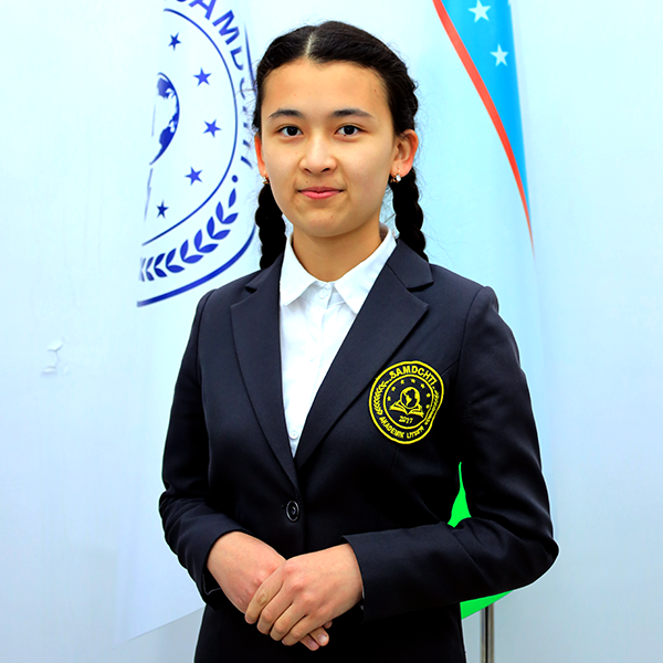 Xazratova Ozoda Akmal qizi 202-guruh o‘quvchisi “Rektor stipendiyasi” sovrindori