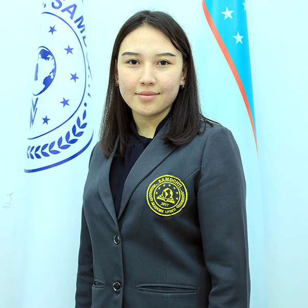 Avganova Sevinch Rustam qizi 206-guruh o‘quvchisi “Rektor stipendiyasi” sovrindori